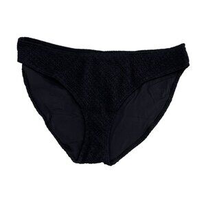 Mindy X‎ Andie Women's L The Bikini Swim Bottom Textured Black NWT